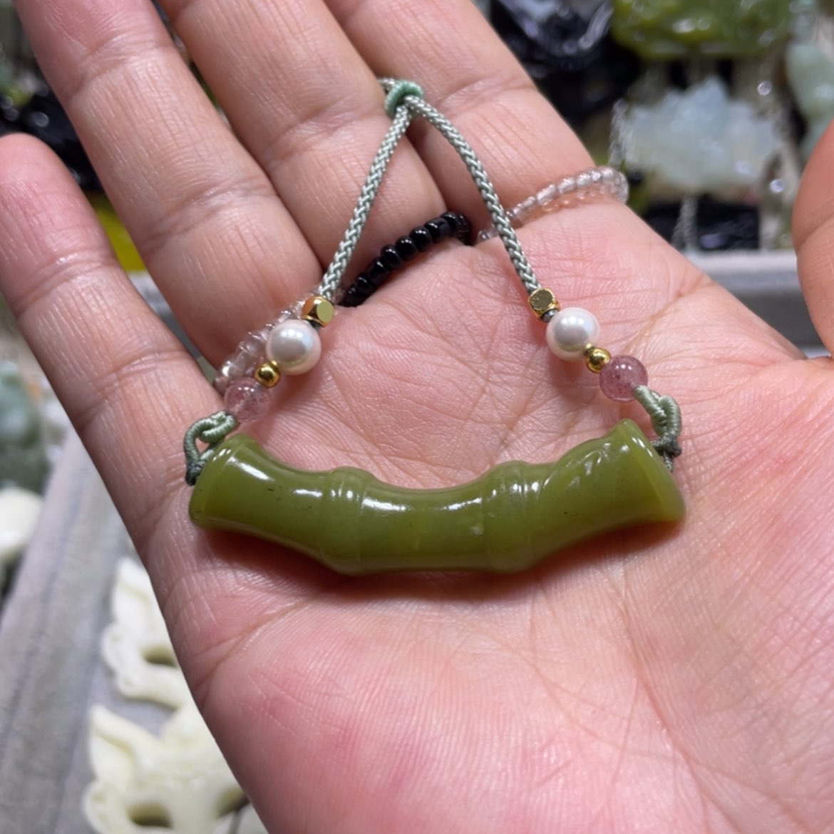 【闪购商品】岫玉颈饰未镶嵌52吊坠