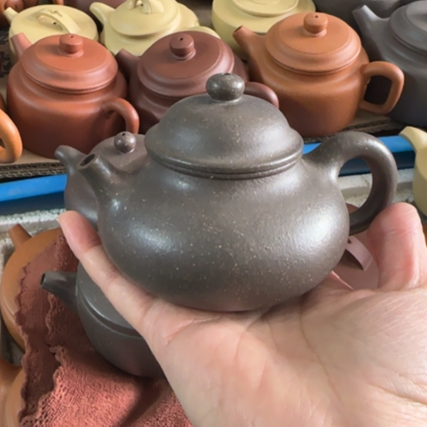 鄔***茶壶紫砂梨皮天青200