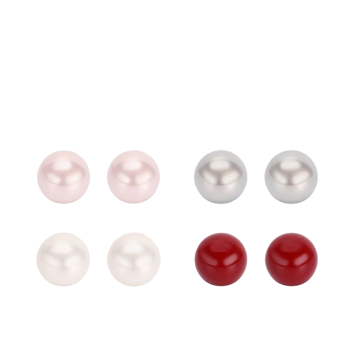 铜合金仿珍珠耳饰 夸张显脸小复古大珍珠银针耳钉小众个性港风