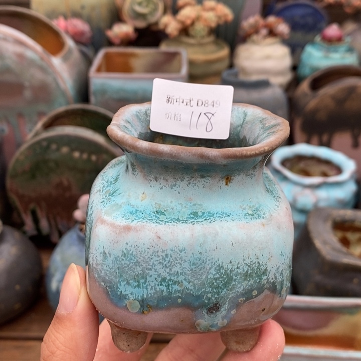 粗砂花盆1987盆新中式D849