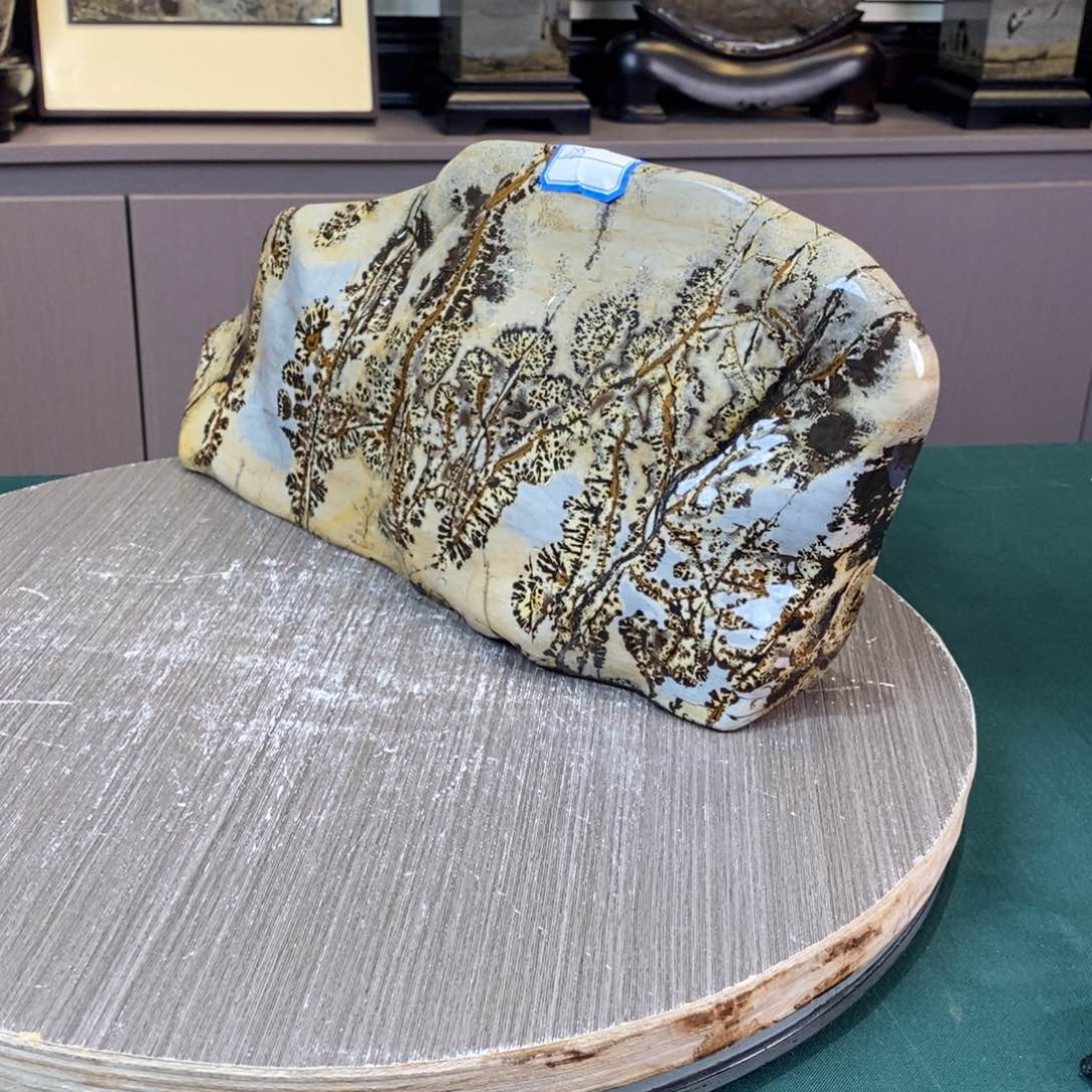 石材广西国画石草花石