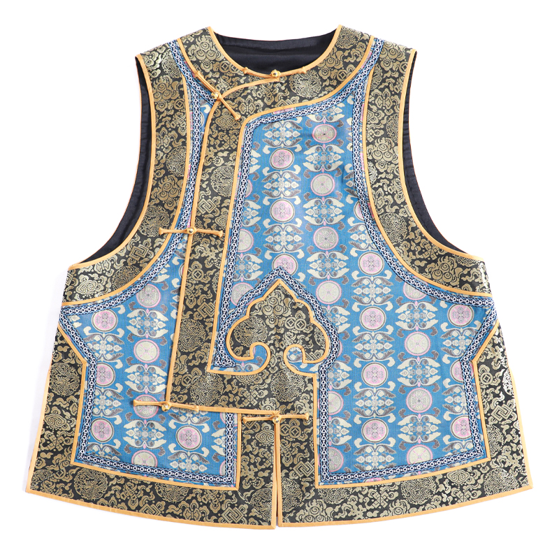 「金花蜀」乐锦坊 蜀锦 复古中国风原创设计感刺绣汉服女装马甲