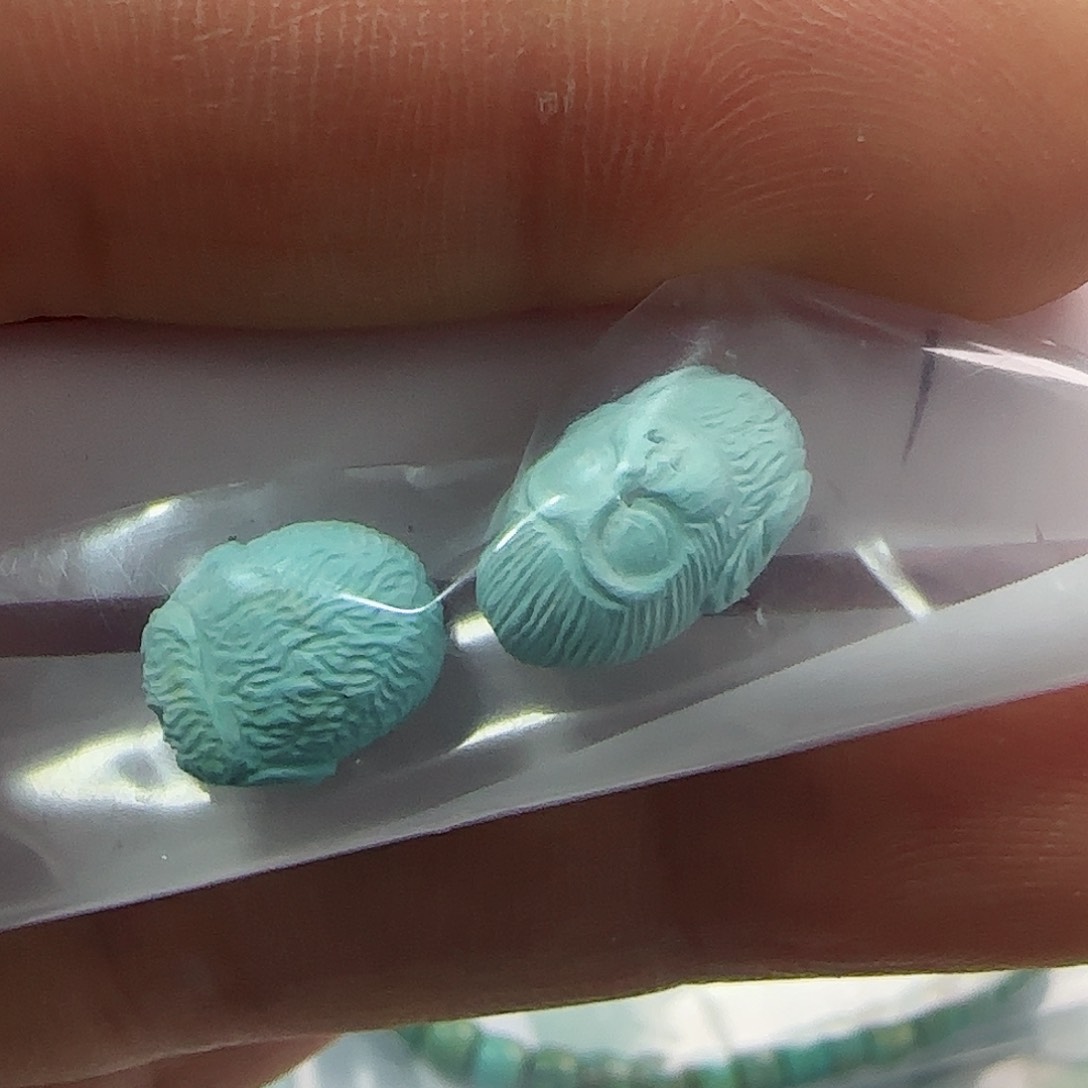 绿松石珠宝半成品未镶嵌