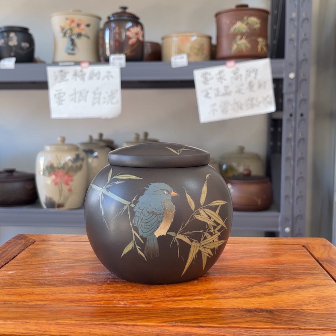 I***i红泥哑光存茶罐醒茶罐