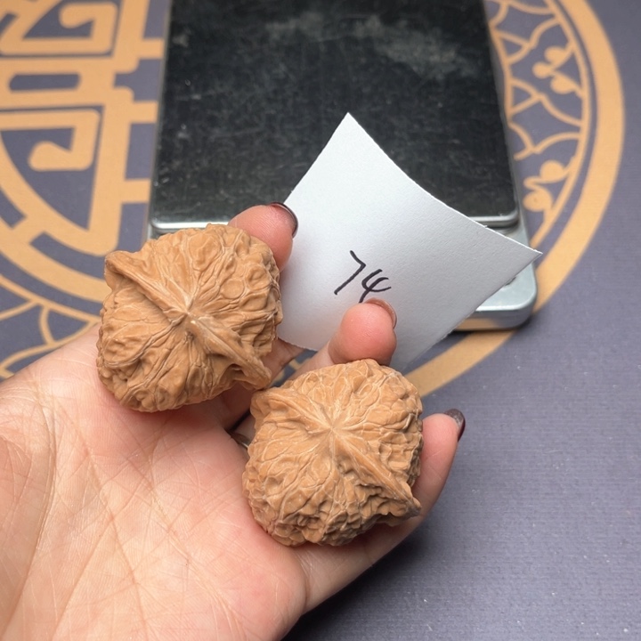 文玩核桃把件40南瓜墩