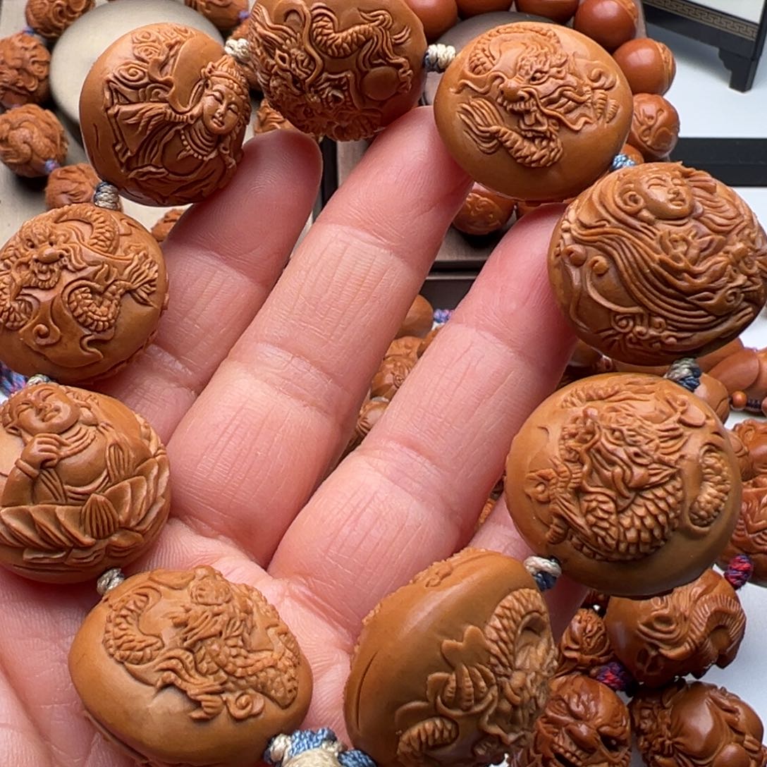 手串/手链橄榄核九龙观音微花