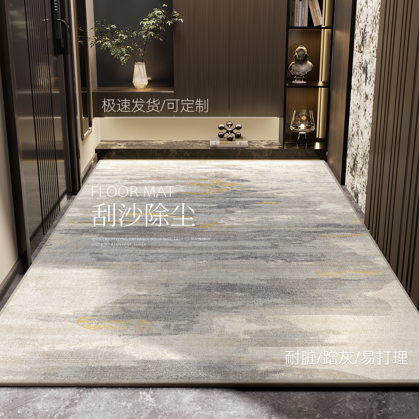 入户门地垫进门地毯轻奢高级门口垫子家用玄关2026新款脚垫可定制