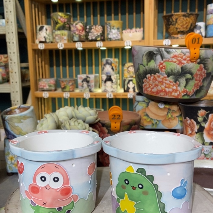 红陶景德镇艺术手绘作品