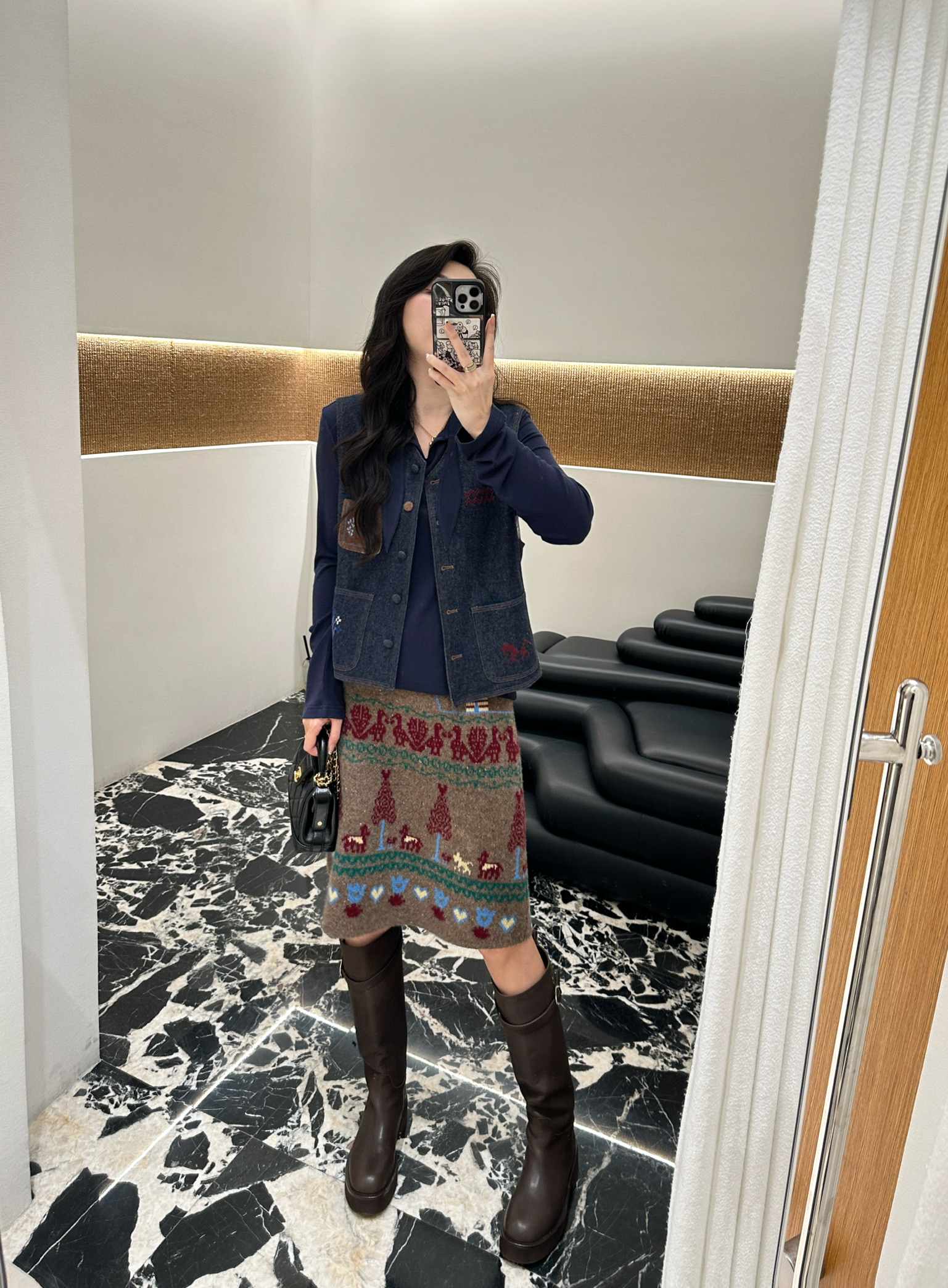 Hi TO Hi 设计师品牌 小众新款 挪威森林马甲裙裤套装