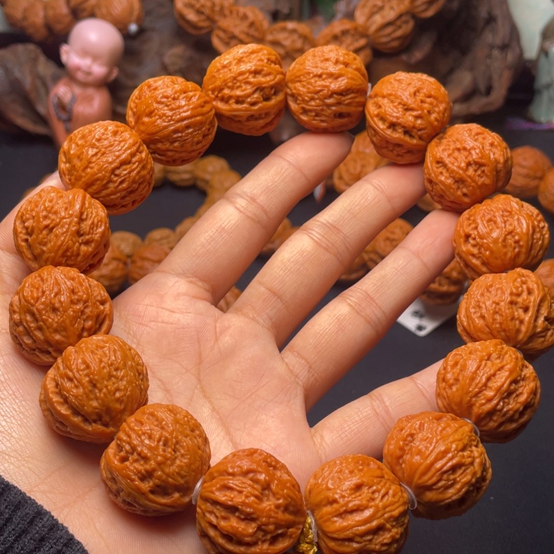 文玩核桃吊坠荔枝纹八棱手持