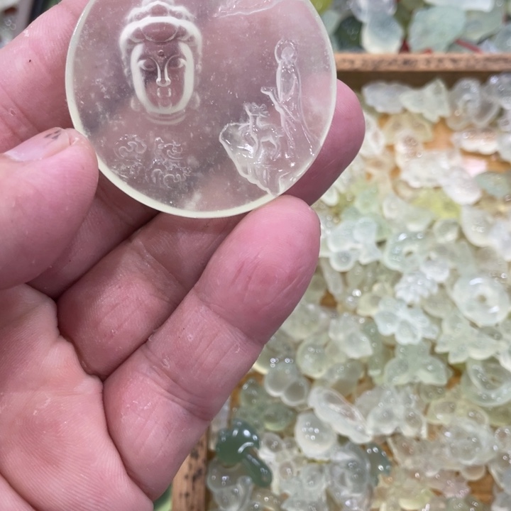 蛇纹石玉合金颈饰