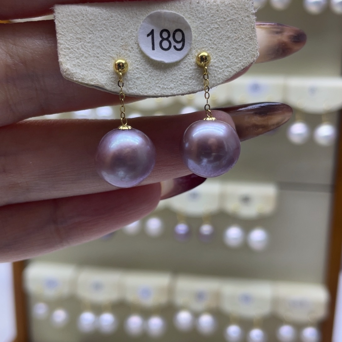 淡水珍珠耳饰18K金镶嵌