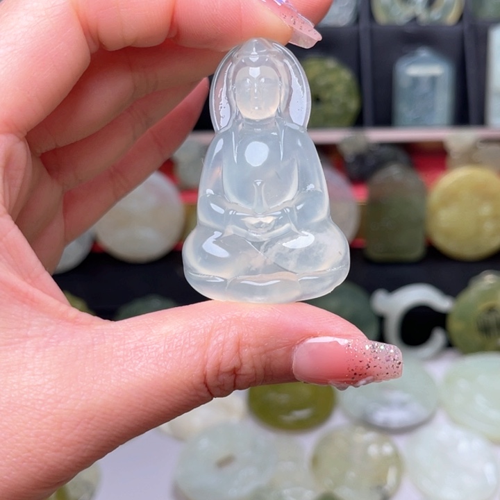 岫玉未镶嵌吊坠(赠链)小*