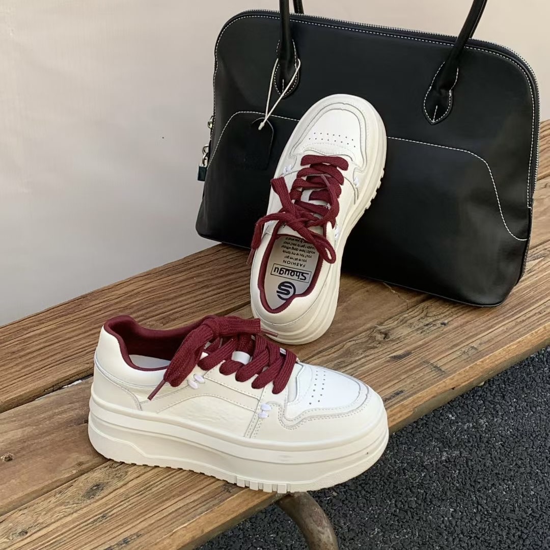 SG运动休闲鞋休闲风圆头时尚休闲鞋厚底小众低帮T-8116