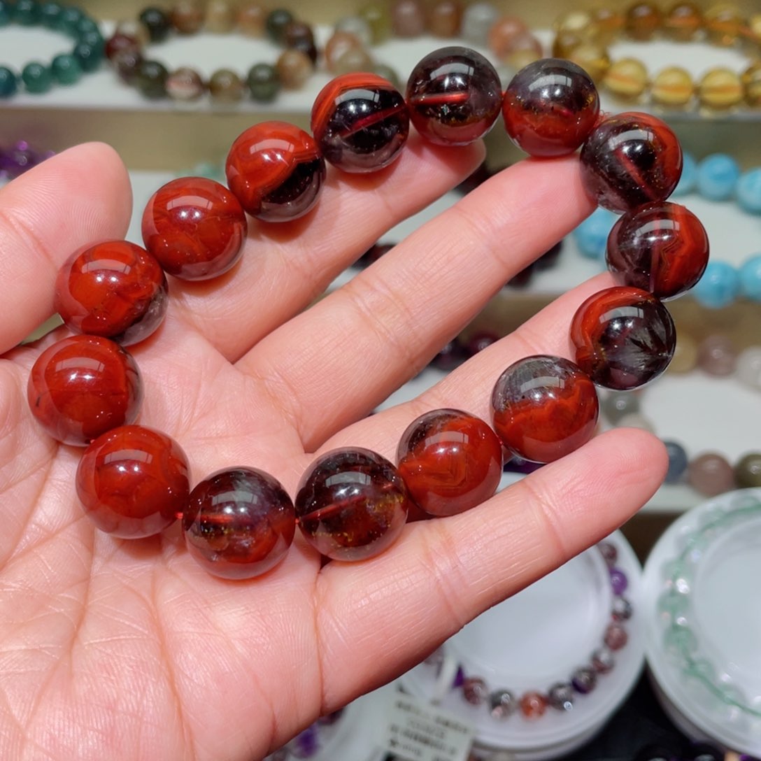 水晶手链未镶嵌媛*号极光手链，晶体通透