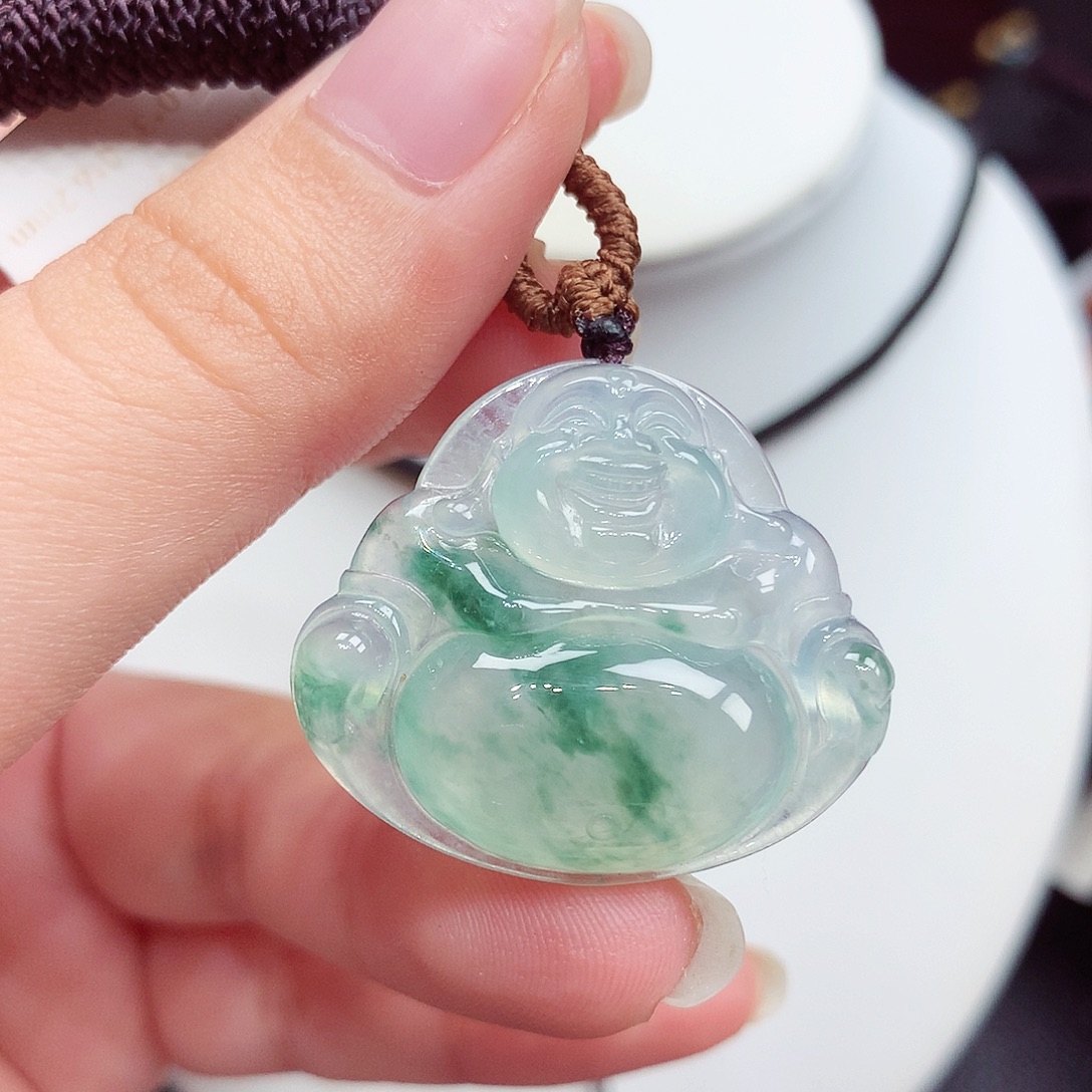 翡翠未镶嵌颈饰翡翠111，27/31/6.2