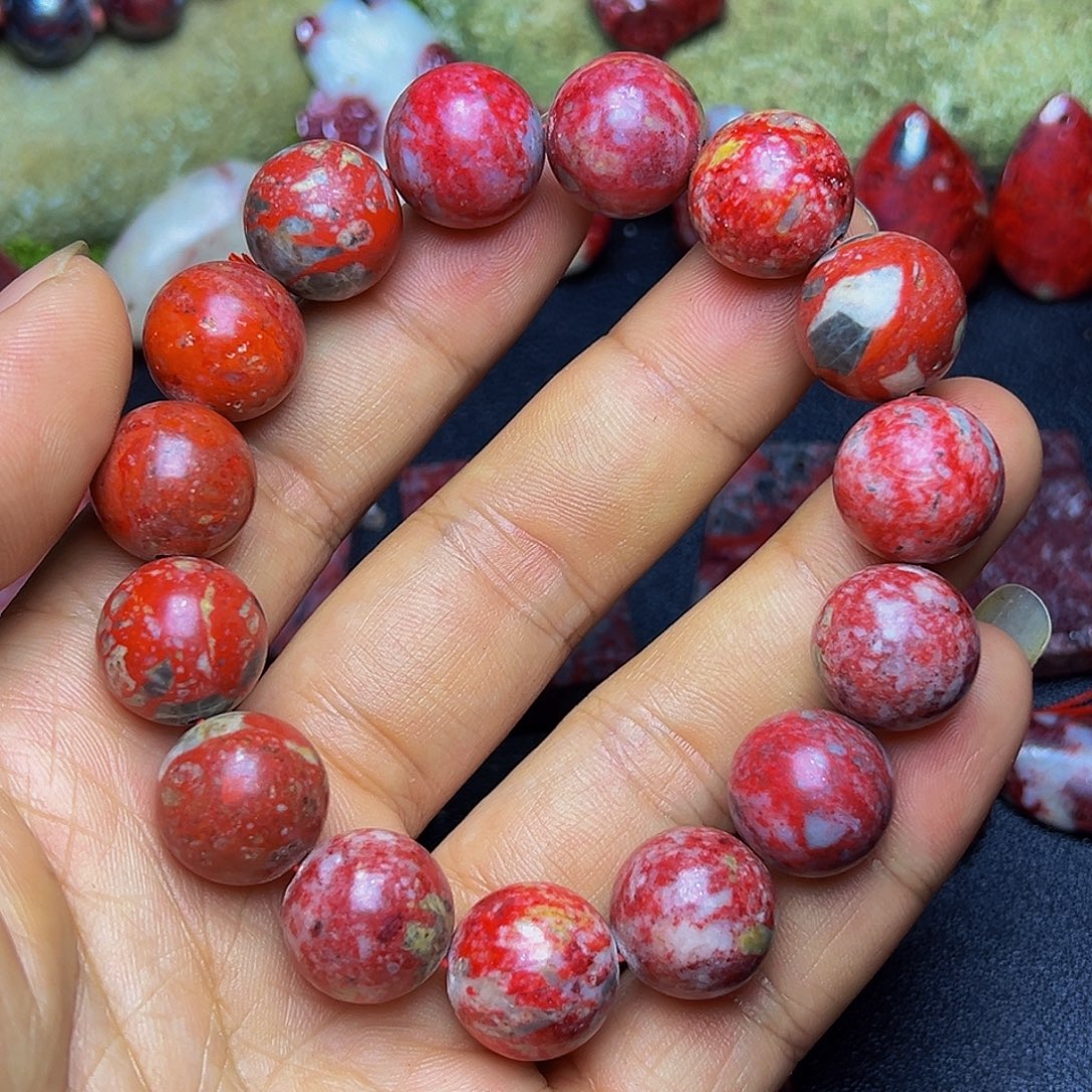 黑***常天然辰砂朱砂手串