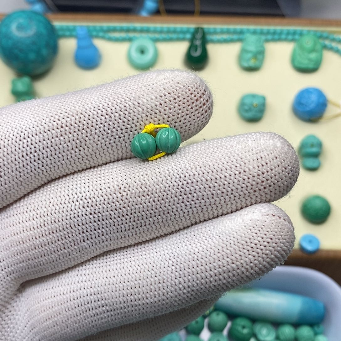 卡6mm南瓜珠绿色开播礼