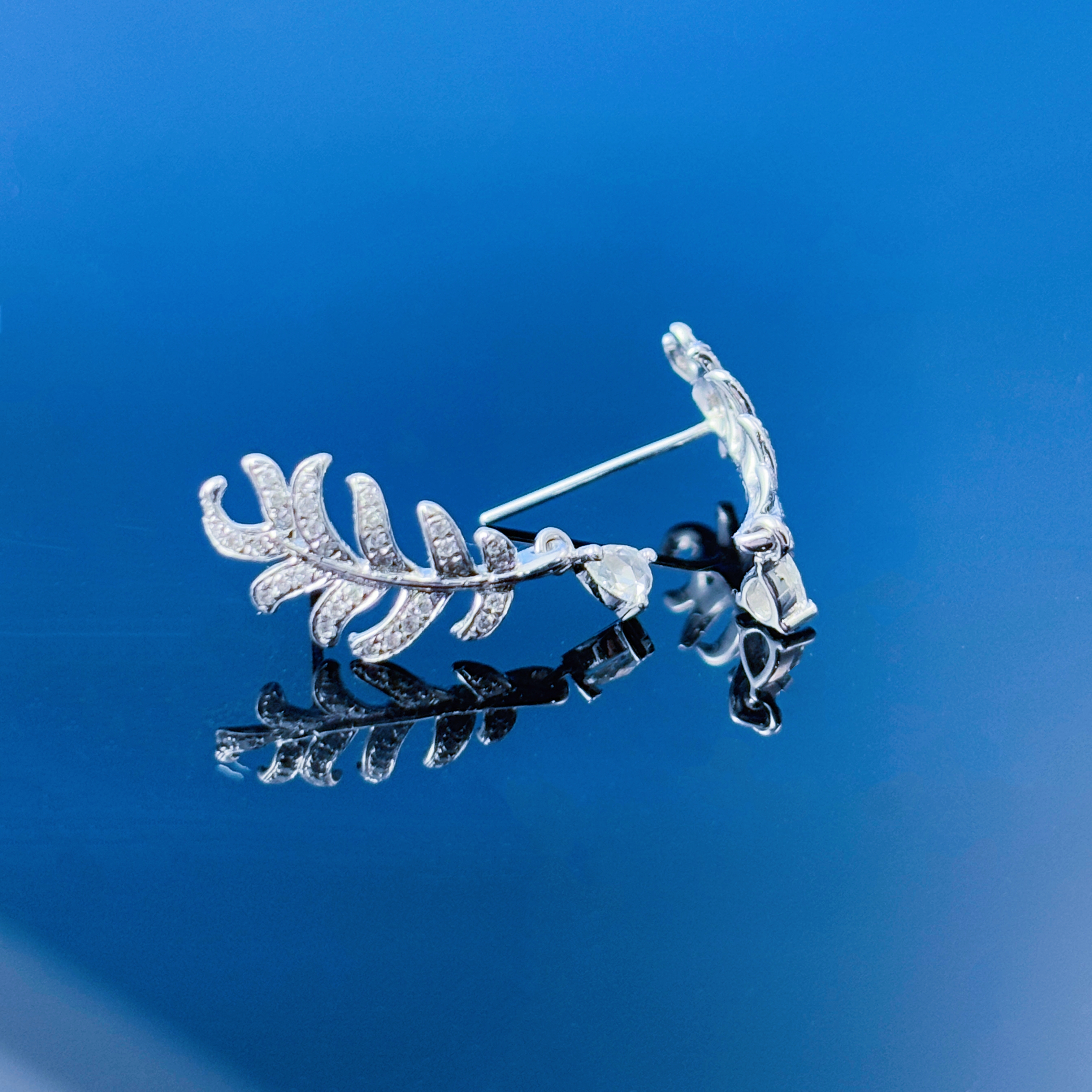 【PEIDI珠宝 】18K  羽毛耳钉 ZSES00140