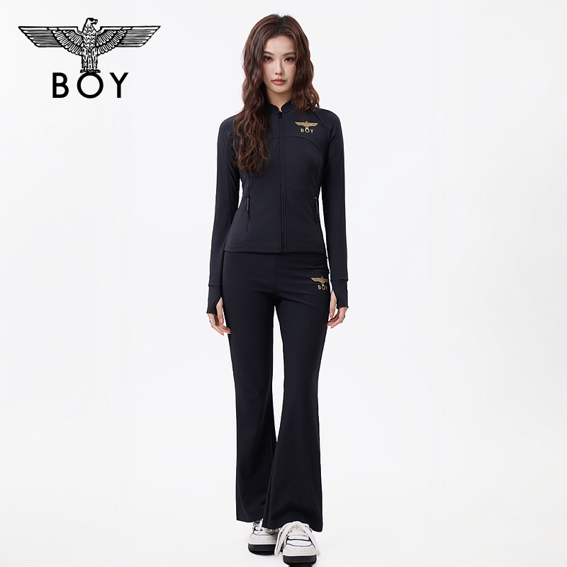 【修身瑜伽】BOY LONDON秋季女款纯色修身简约运动瑜伽外套W12901