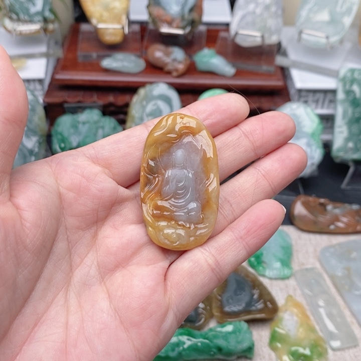 翡翠未镶嵌颈饰缅甸翡翠Ａ货挂件