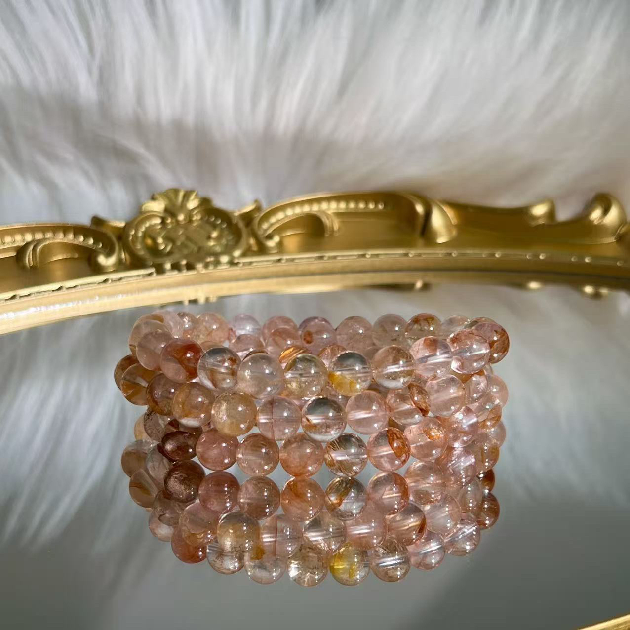 天然高品质锦鲤胶花多圈手串-A205多样性发其一