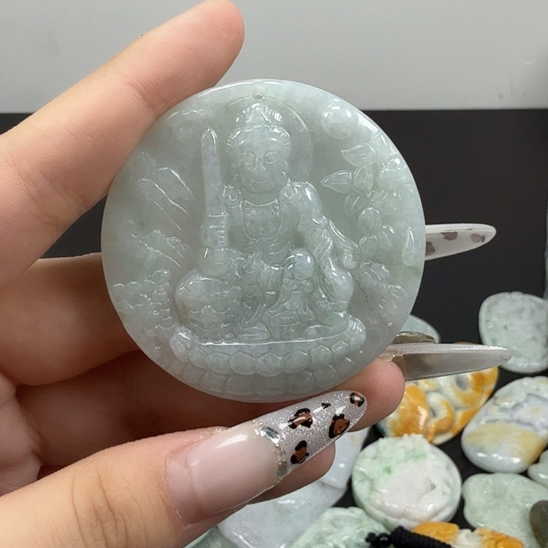 翡翠未镶嵌耳饰翡翠