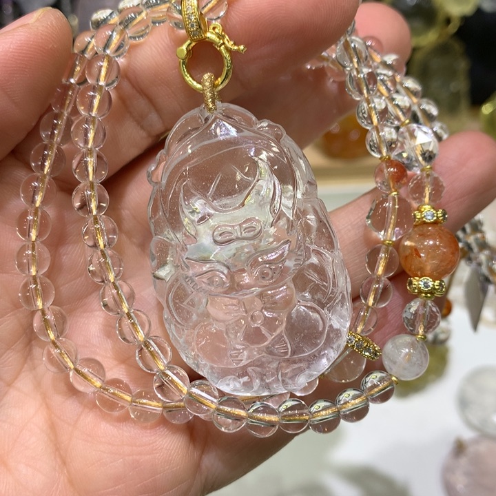 水晶颈饰未镶嵌天然