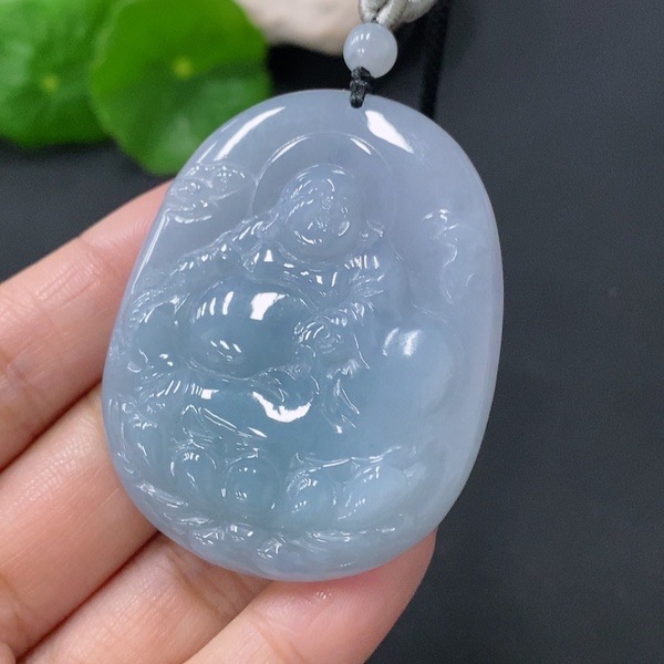 H74-天然A货翡翠-佛公