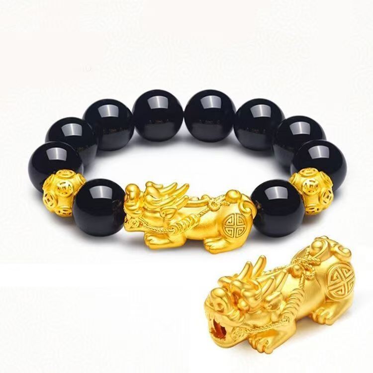 合金手链 貔貅手链男士时尚黑色经典百搭