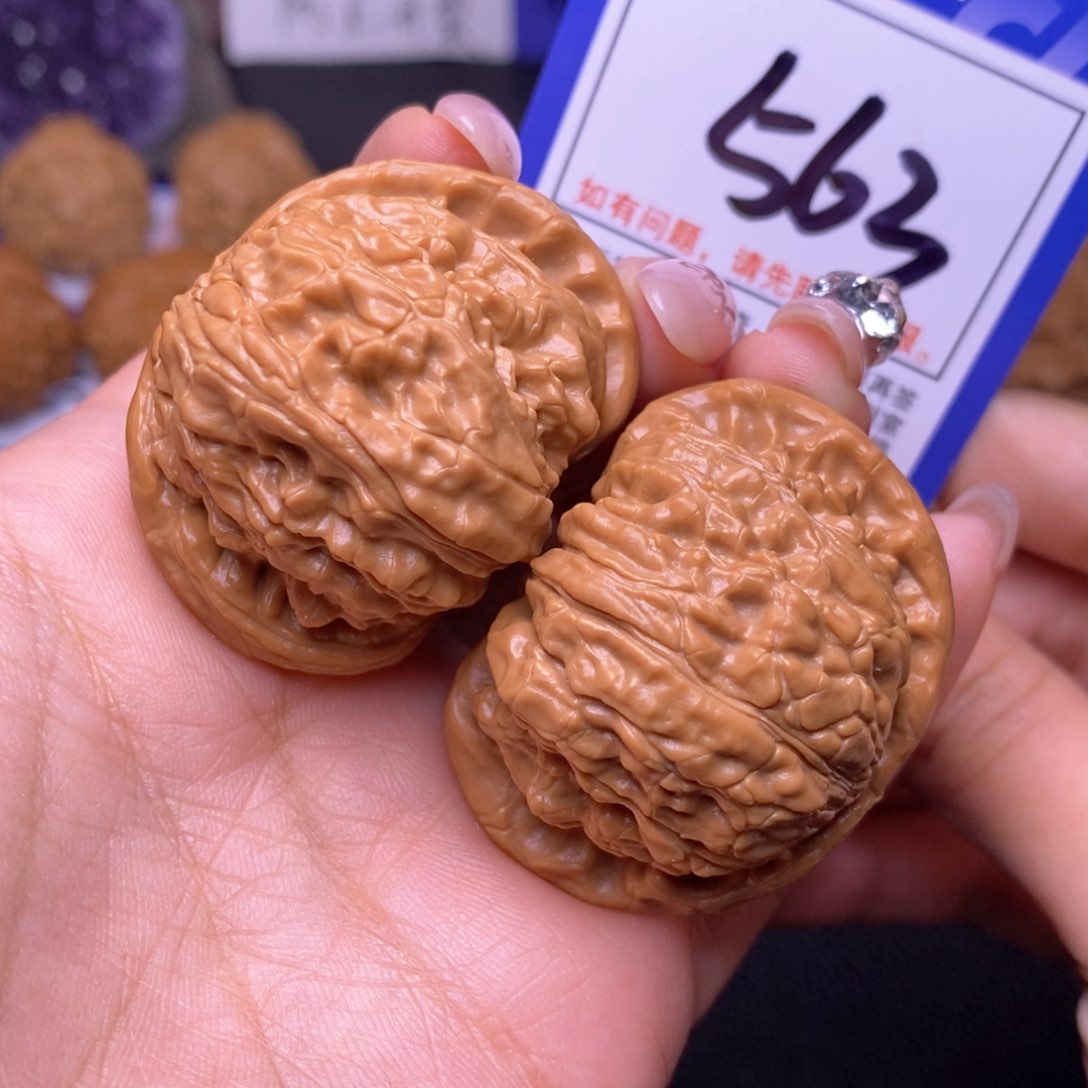 文玩核桃把件鹏*鹏43闷白 563