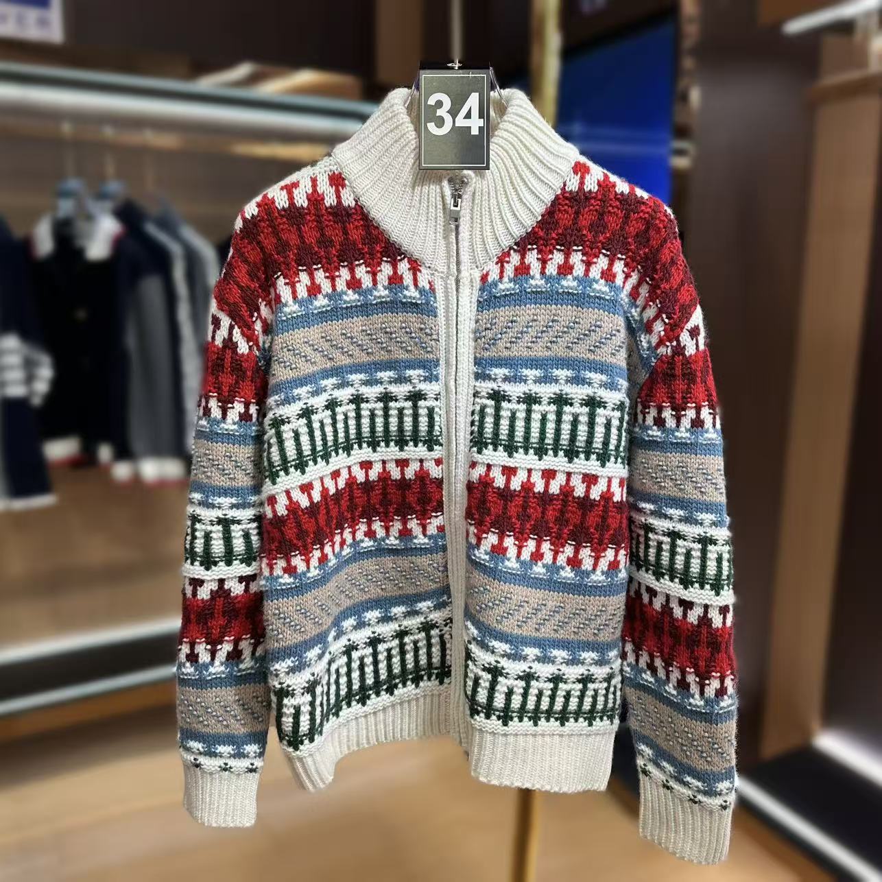 【34号链接】秋冬设计轻奢old money老钱风毛衣外套9953