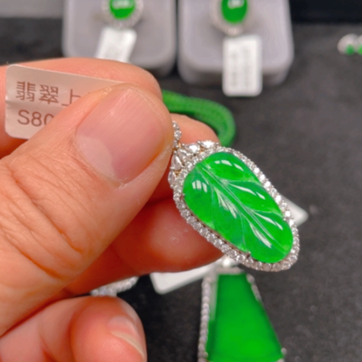 【闪购商品】翡翠颈饰银S925镶嵌吊坠