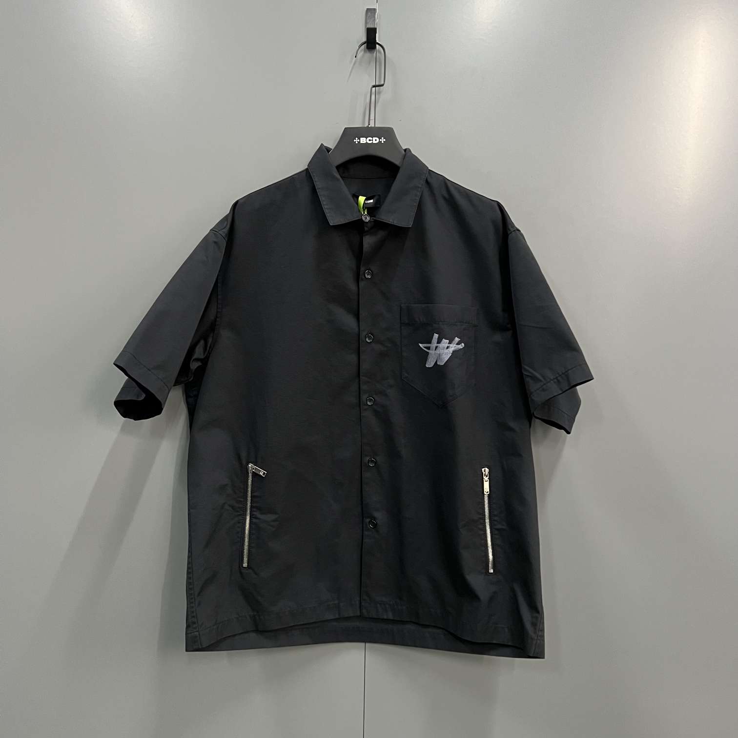 95新 WE11 DONE （bb）203  涂鸦logo短袖衬衫 L码