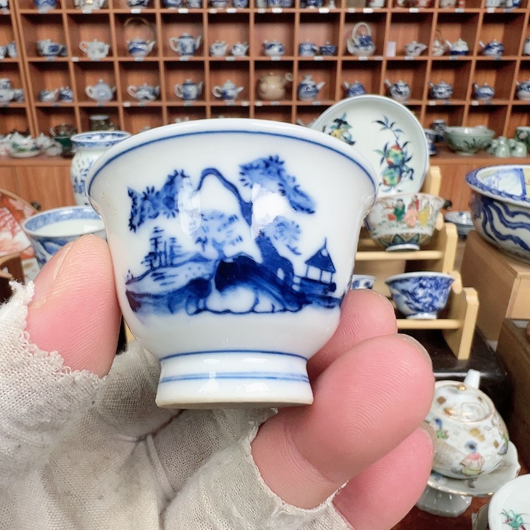 柴窑手绘青春瓷茶具