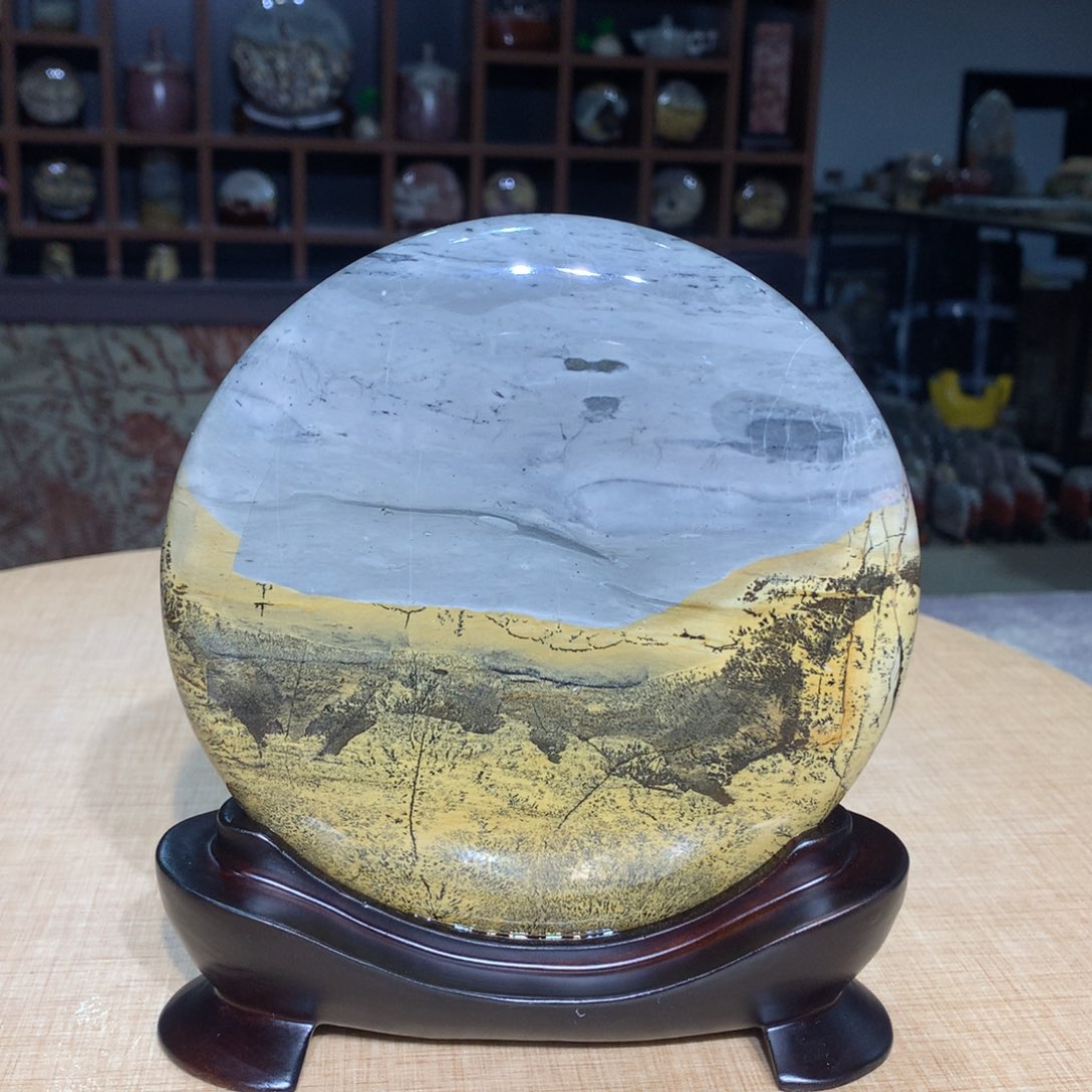 紫砂，广西国画石摆件，收藏观赏