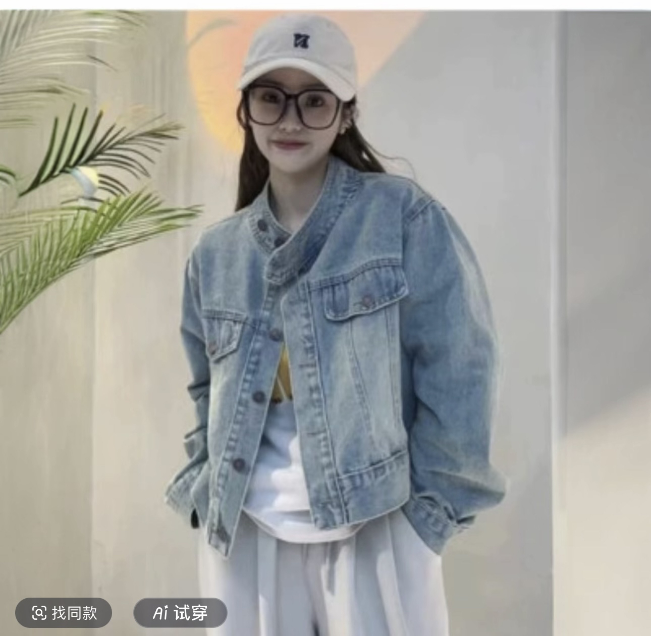 韩系别致复古牛仔外套