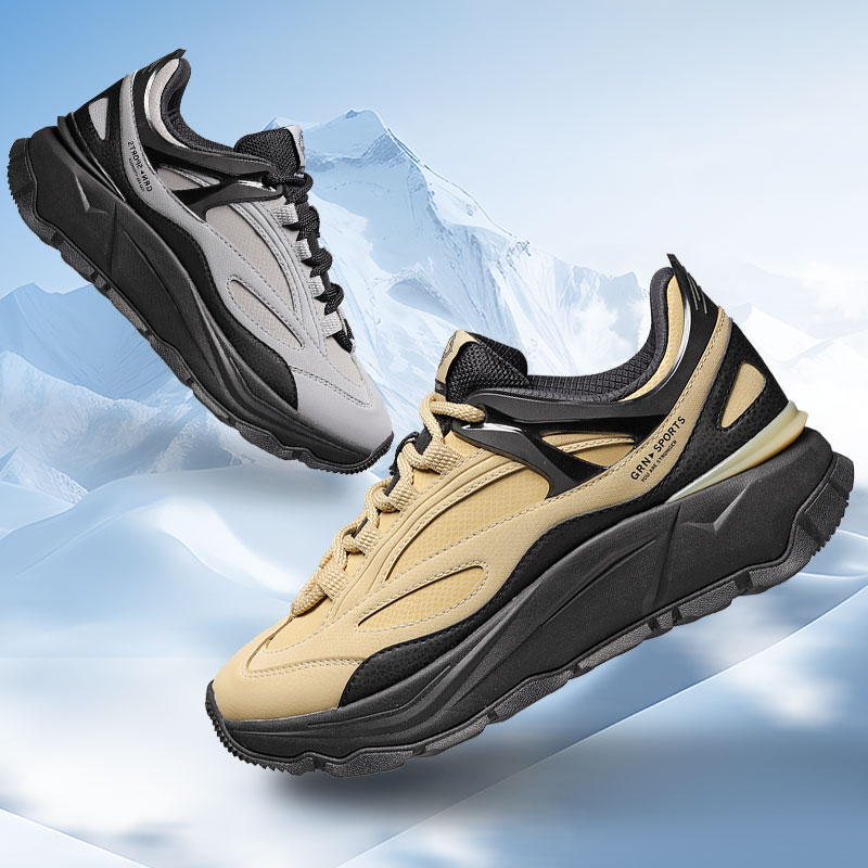 【贵人鸟-止滑μ科技-男休闲鞋】男款户外运动防滑耐磨休闲鞋Y255805