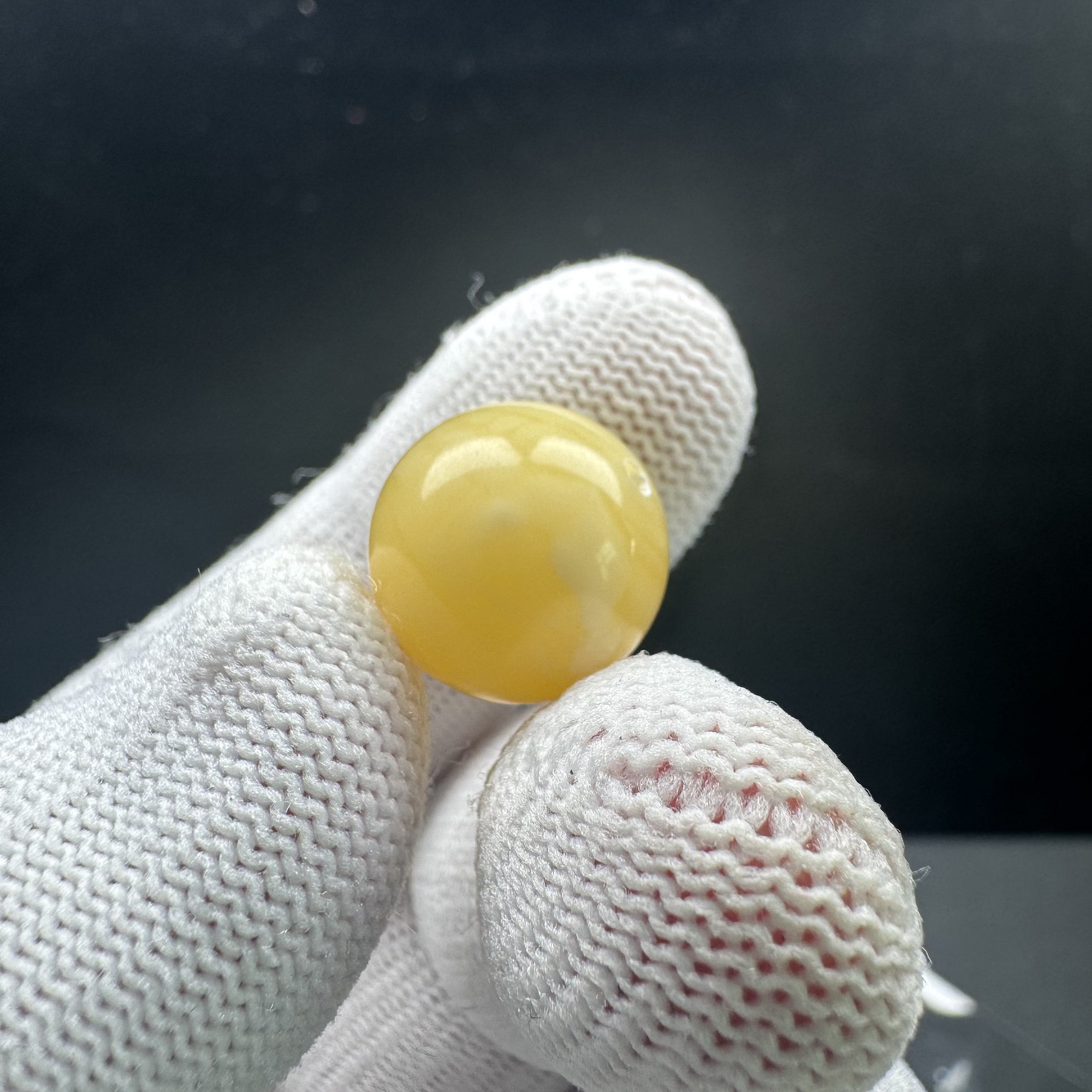 A2097天然蜜蜡妖花圆珠 14.7mm支持鉴定假一罚四