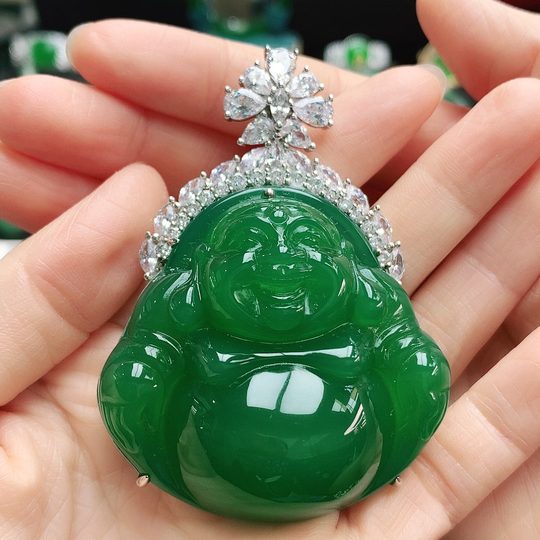 玛瑙/玉髓吊坠银S925镶嵌