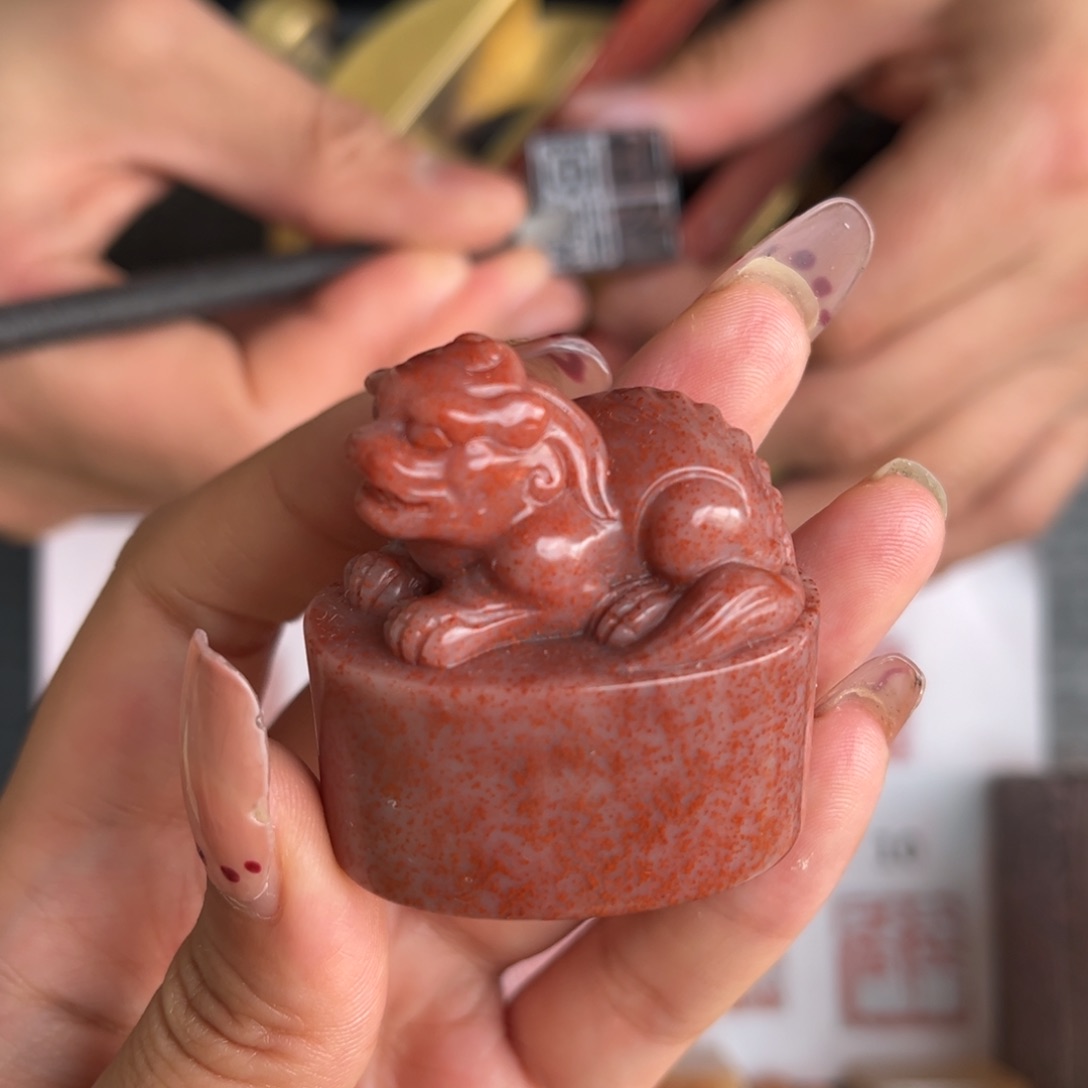寿山石芙蓉满砂貔貅