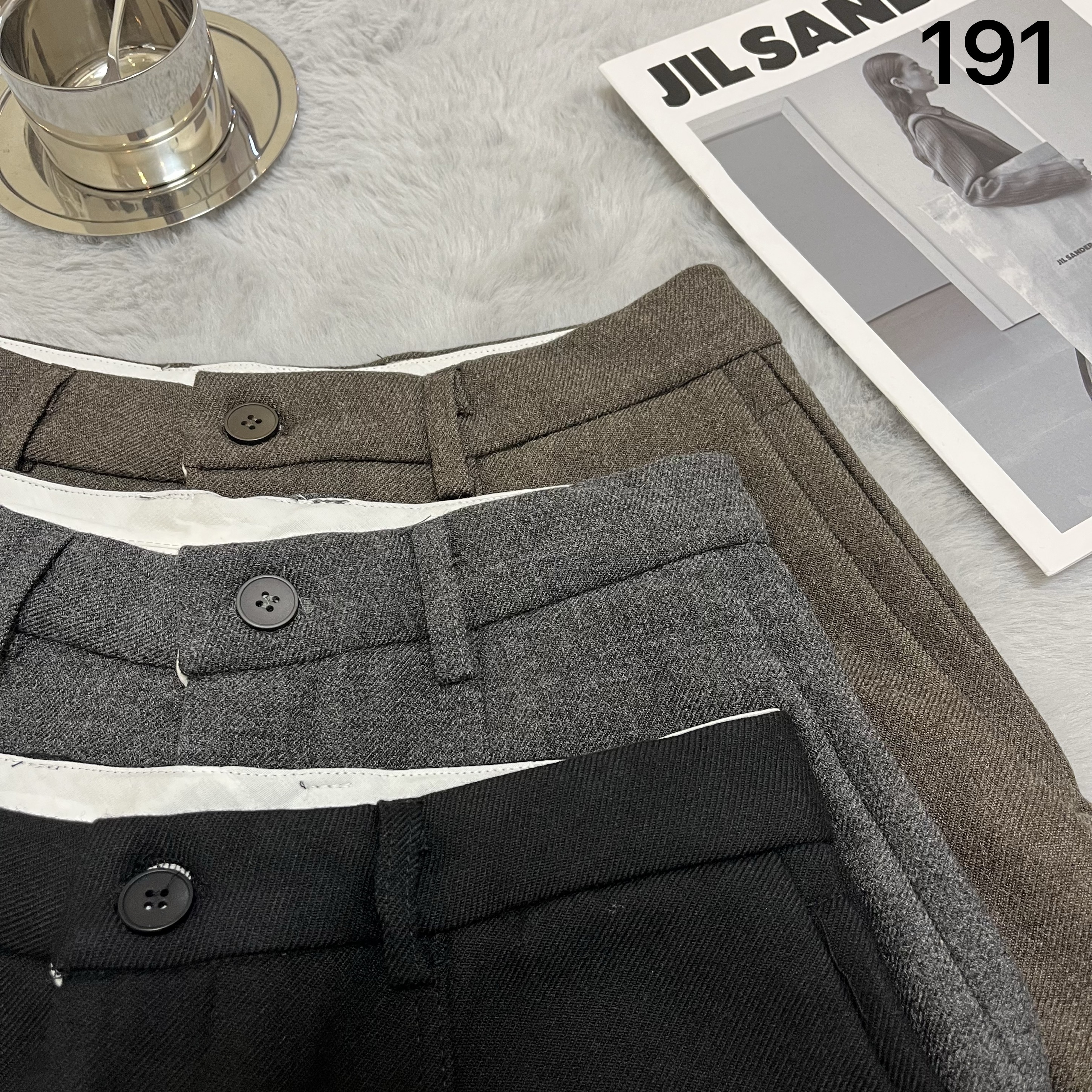 191毛呢西装加厚绒气球大版休闲阔腿裤NH