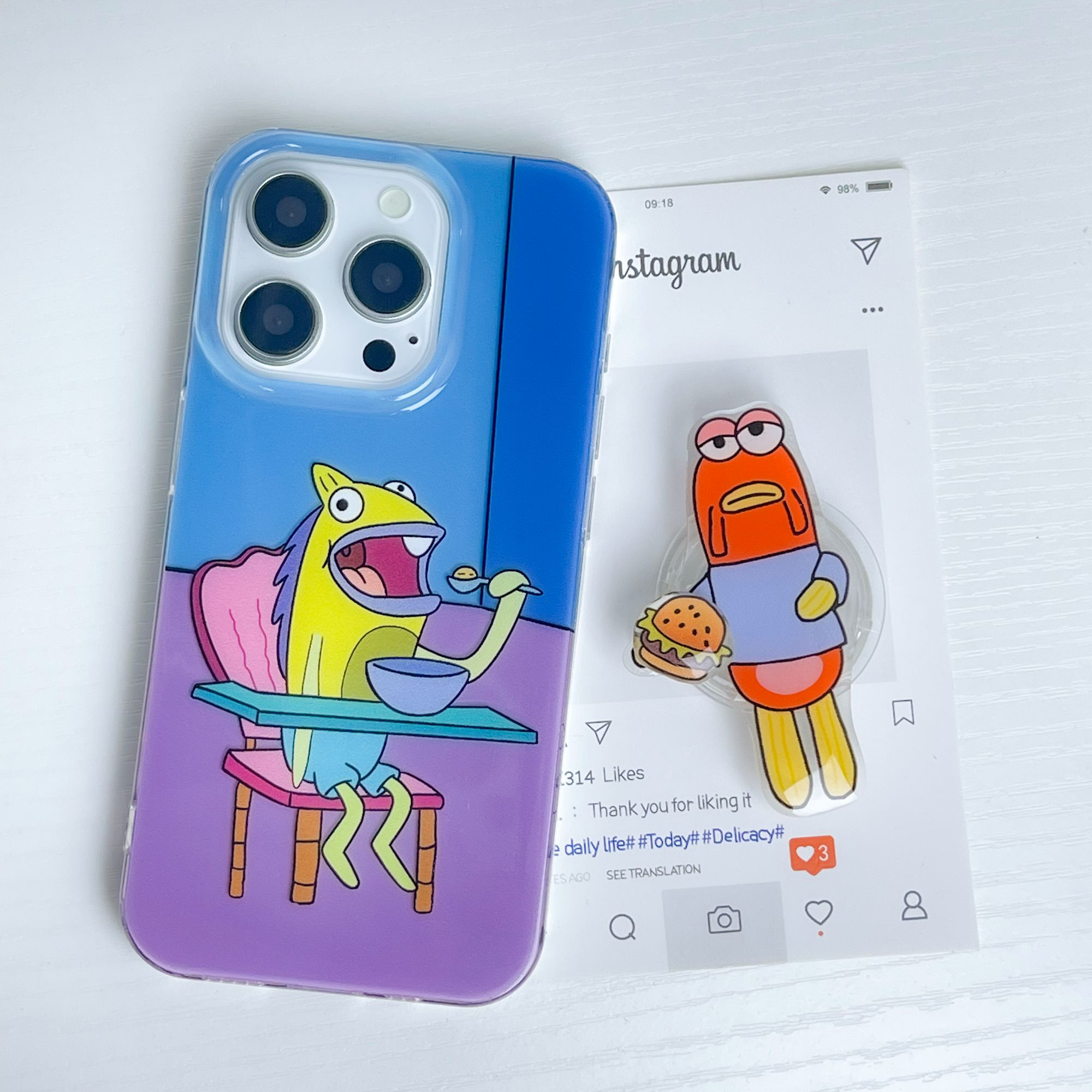 IMD手机壳比奇堡干饭鱼适用苹果16iPhone15华为小米oppovivo