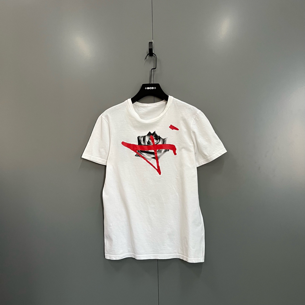 95新 DIOR/迪奥 (ll) 玫瑰图案短袖 M码 604521 无领无洗标