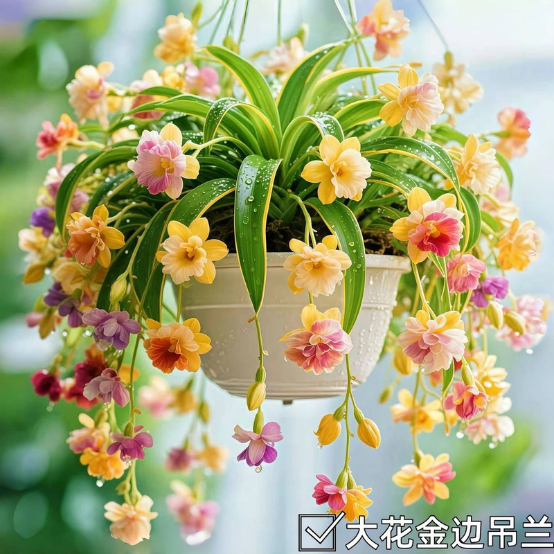 大花香水金边吊兰南方北方四季开花新手好养耐寒耐热花卉绿植盆栽