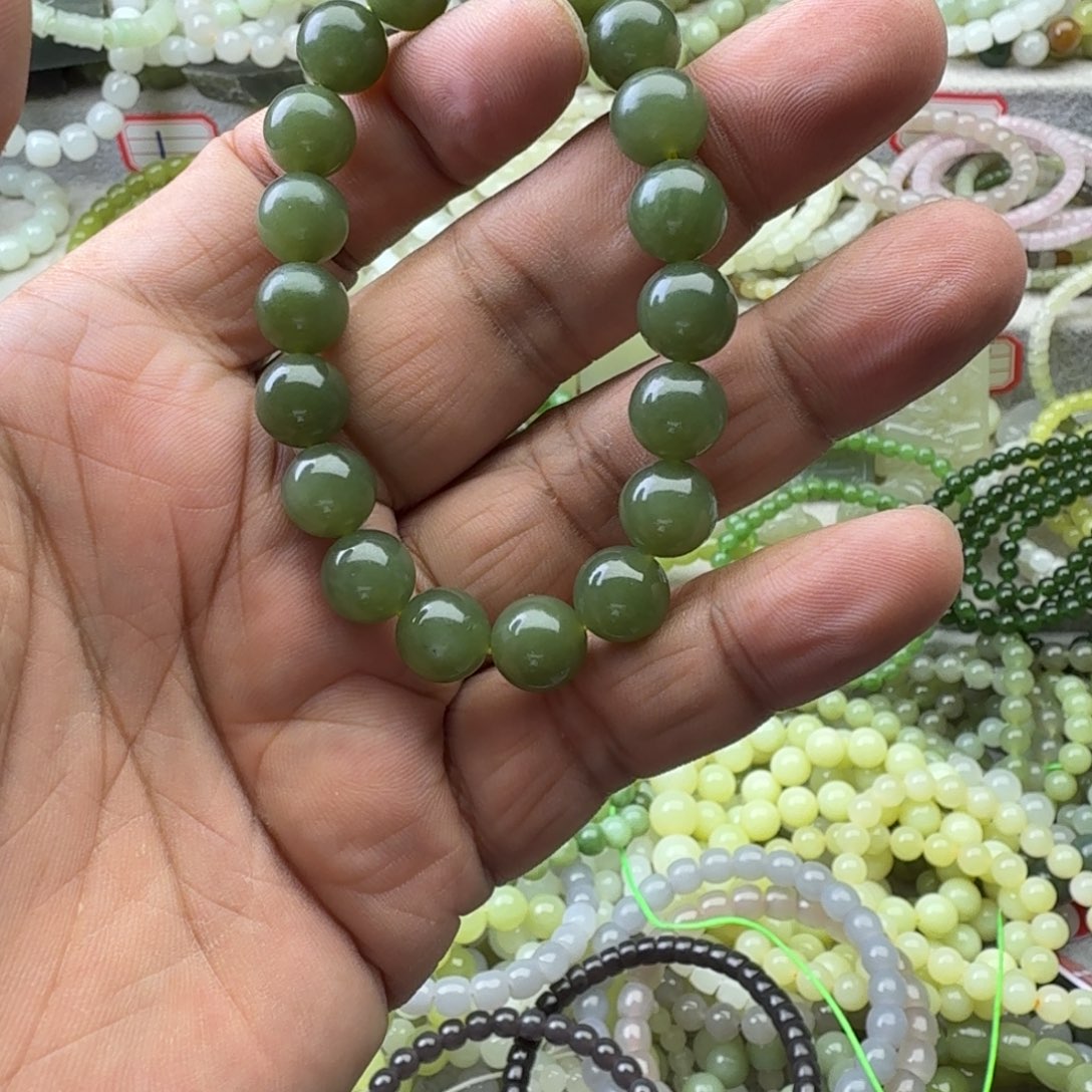 果***然手链未镶嵌和田玉
