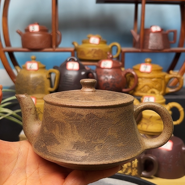 紫砂茶壶微瑕不带证书礼盒250cc