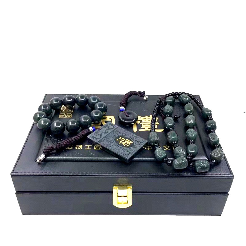 【抖音官方质检发货正品保真】天然和田玉 四件 套盒