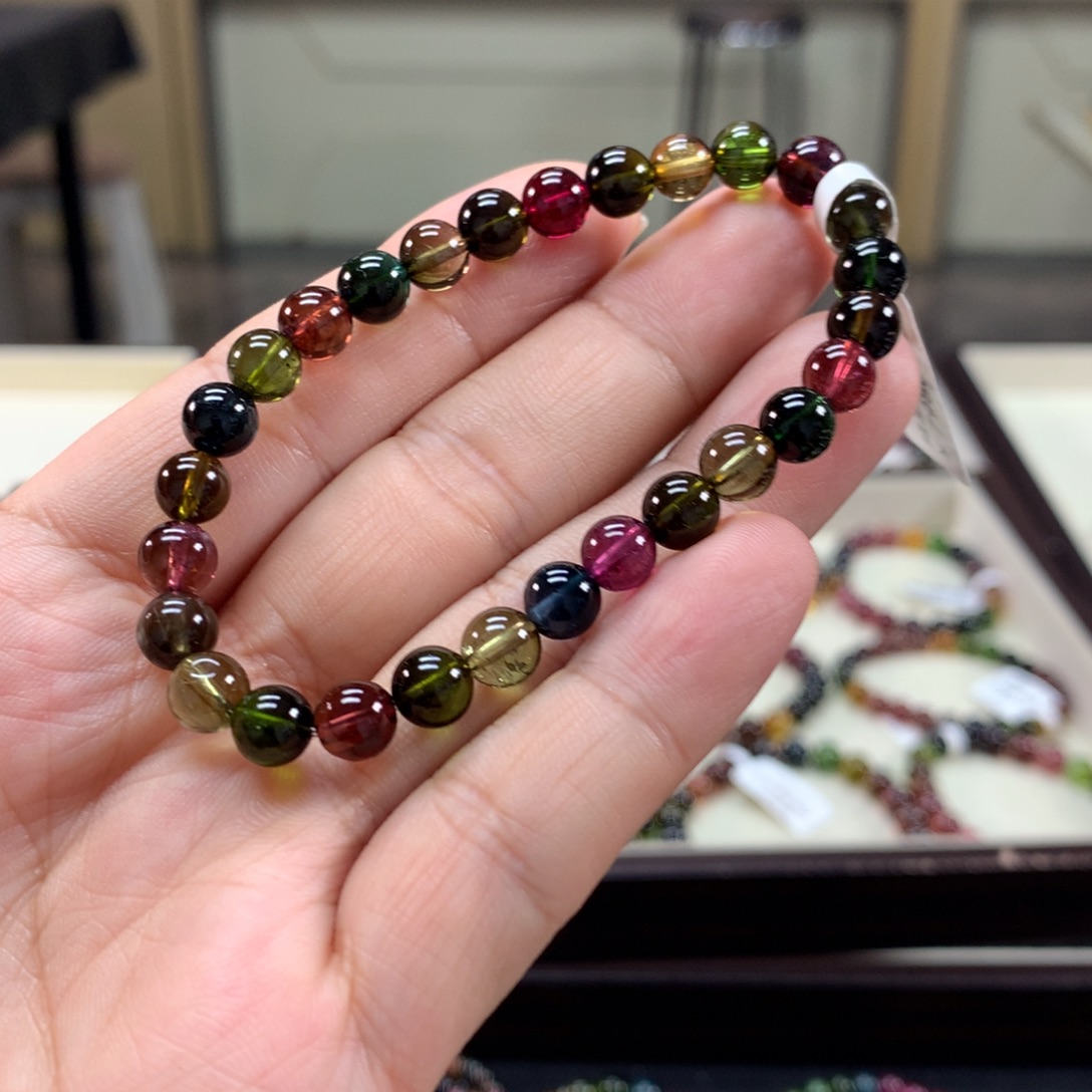 未镶嵌手链碧玺7左右