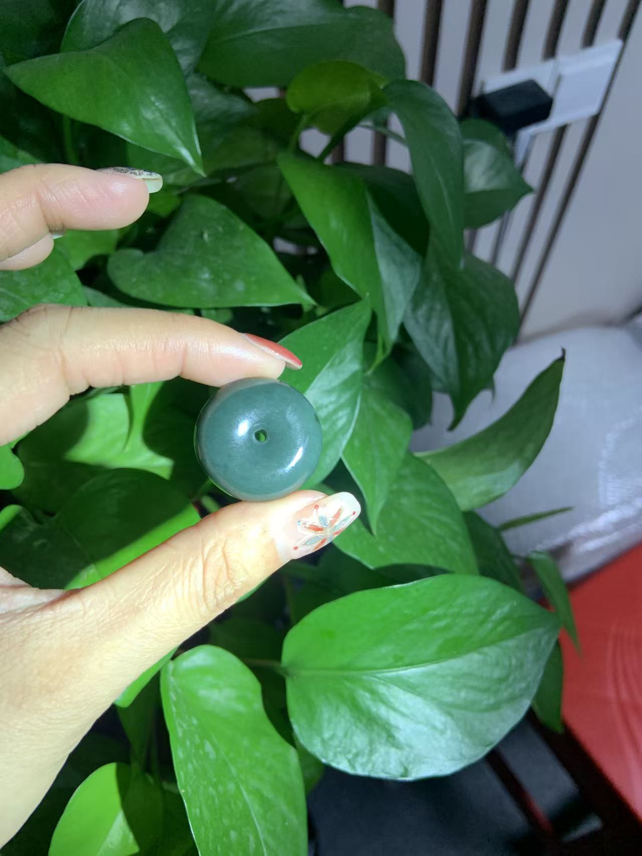 和田玉青玉平安扣